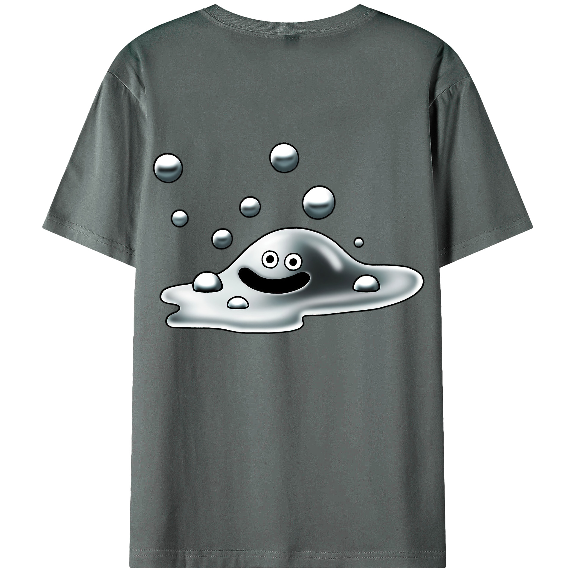 （画像用） ドラゴンクエスト Doragon Kuesuto Dragon Quest 綿100％ メンズ半袖Tシャツ（バックプリント） 通気性